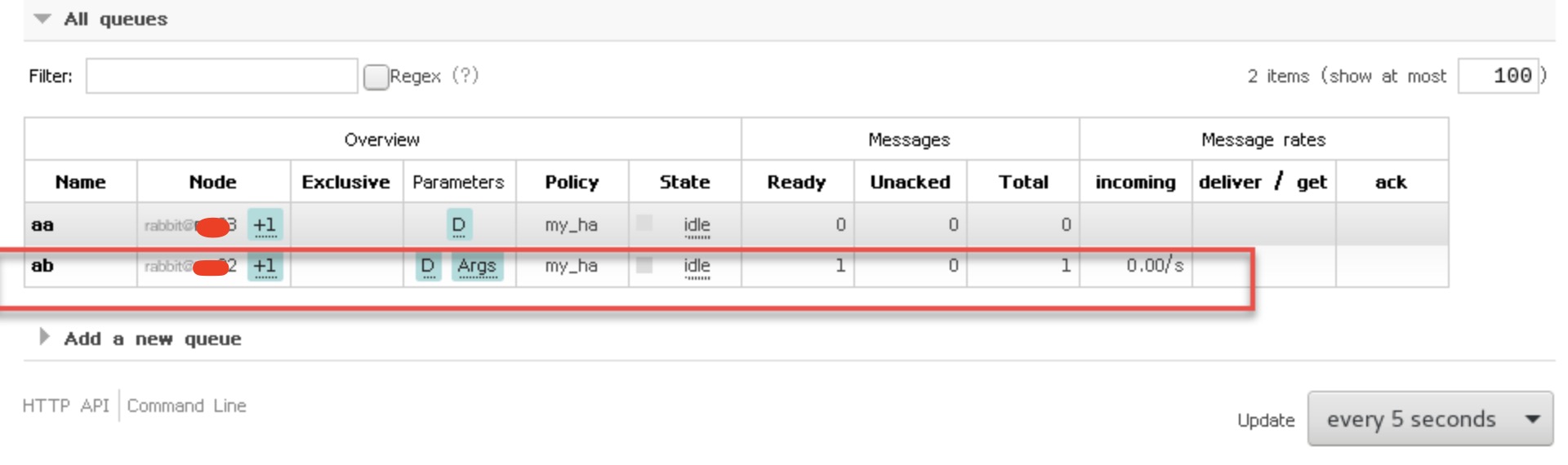 Summary of RabbitMQ cluster construction and testing_Personal test