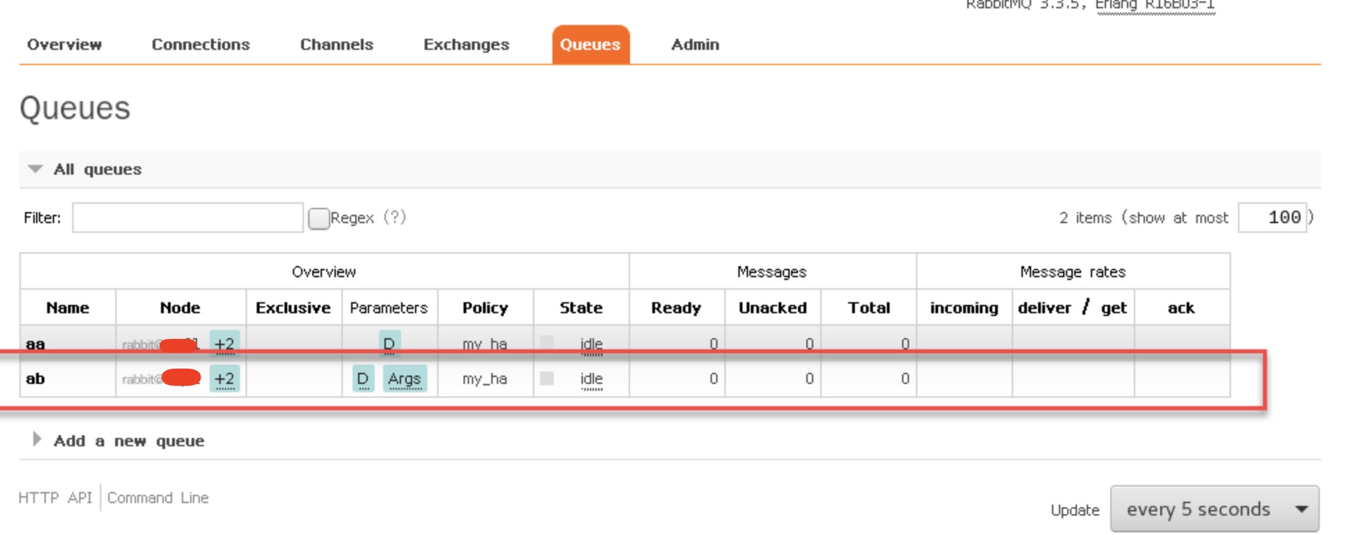 Summary of RabbitMQ cluster construction and testing_Personal test