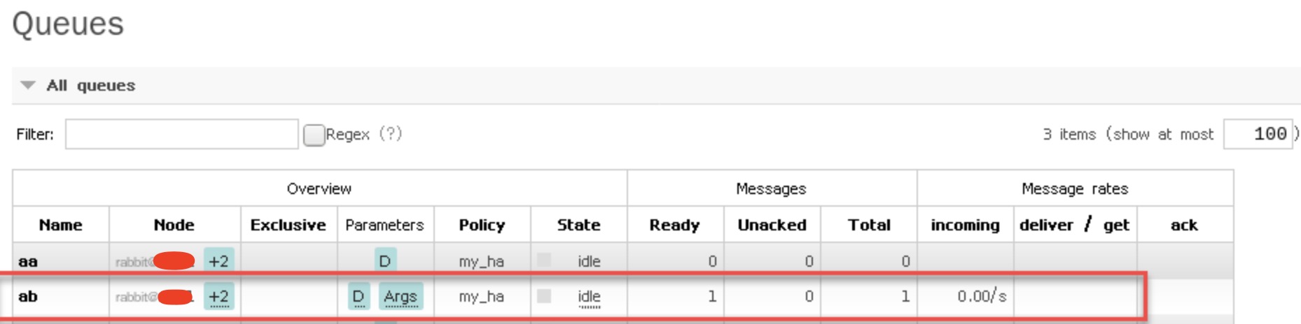 Summary of RabbitMQ cluster construction and testing_Personal test